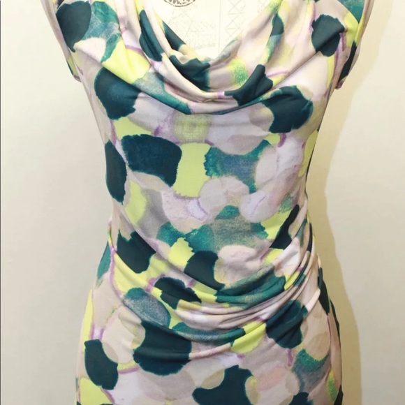 Simply Vera By Vera Wang Sleeveless Blouse Women Brown Yellow Abstract Small - Picture 3 of 7